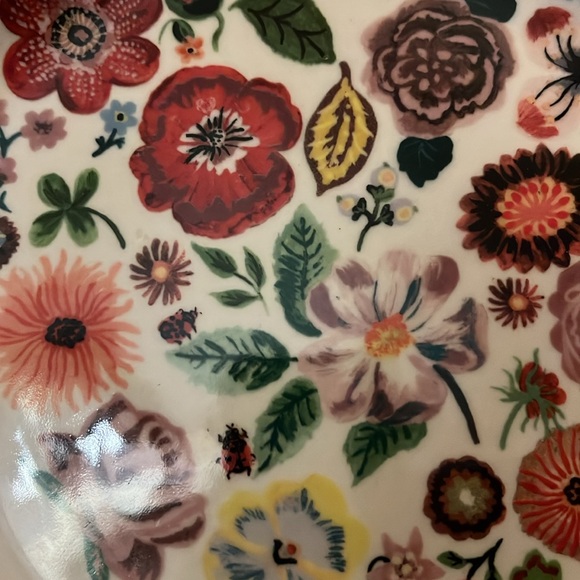 RARE Anthropologie Nathalie Lete Francophile Dinner Plate, Marriage Floral Heart - Picture 4 of 8